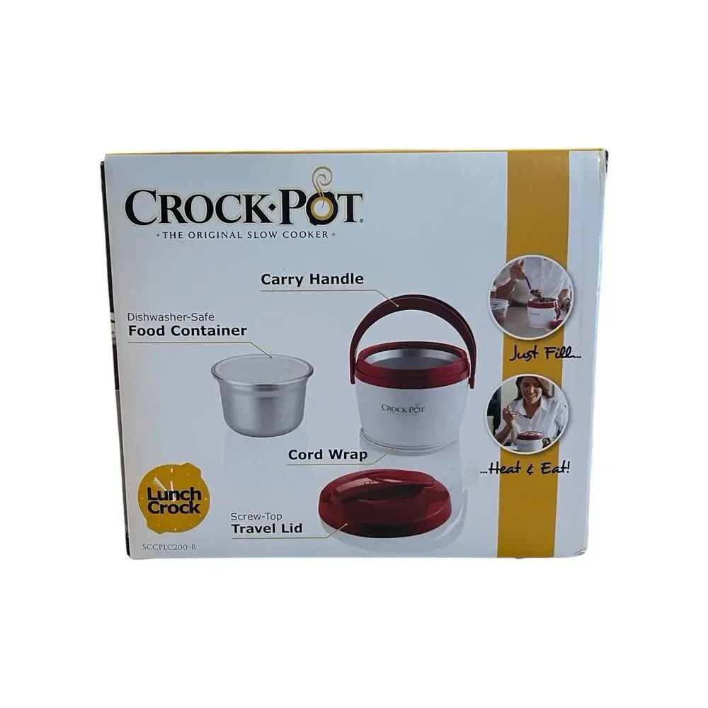 Crock-Pot Lunch Crock Food Warmer Red White SCCPLC200-R New Opened Box